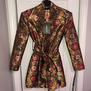 Multi Print Jacquard Printed Blazer Dress